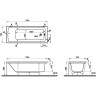 Акриловая ванна VITRA NEON 170x70 см 52530001000